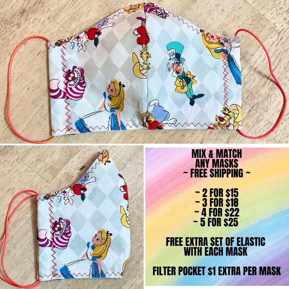 Face Mask ~ 100% Cotton ~ Elastic String